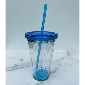 Blue Glitter Tumbler Cup